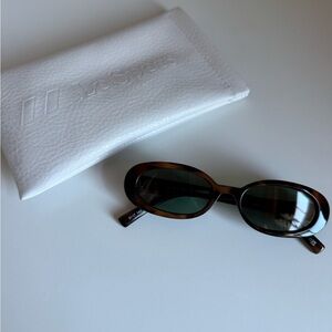 Le Specs Outta Love Tort Brown Oval Sunglasses